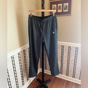 NWOT Adidas Men’s Charcoal Heather Grey Climawarm Sweatpants Large L LONG TALL